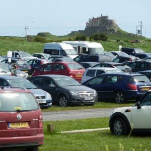Holy Island, Lindisfarne, image of car park